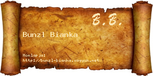 Bunzl Bianka névjegykártya
