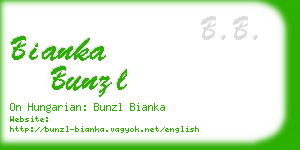 bianka bunzl business card